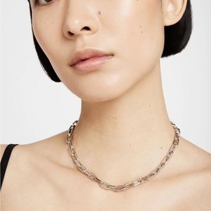 Anine Bing Silver Paperclip Necklace